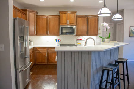 Nolensville Tennessee Kitchen Remodel wood cabinets quartz countertop