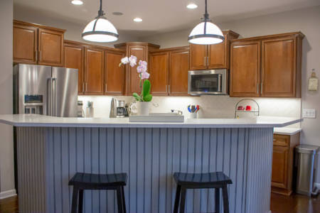 Nolensville Tennessee Kitchen Remodel wood cabinets quartz countertop