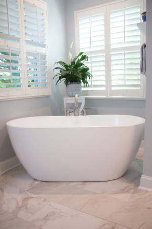 Brentwood Tennessee Bathroom Remodel Marble Tile White Tub