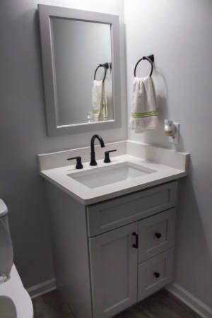 Franklin Tennessee Bathroom Remodel vanity sink mirrors
